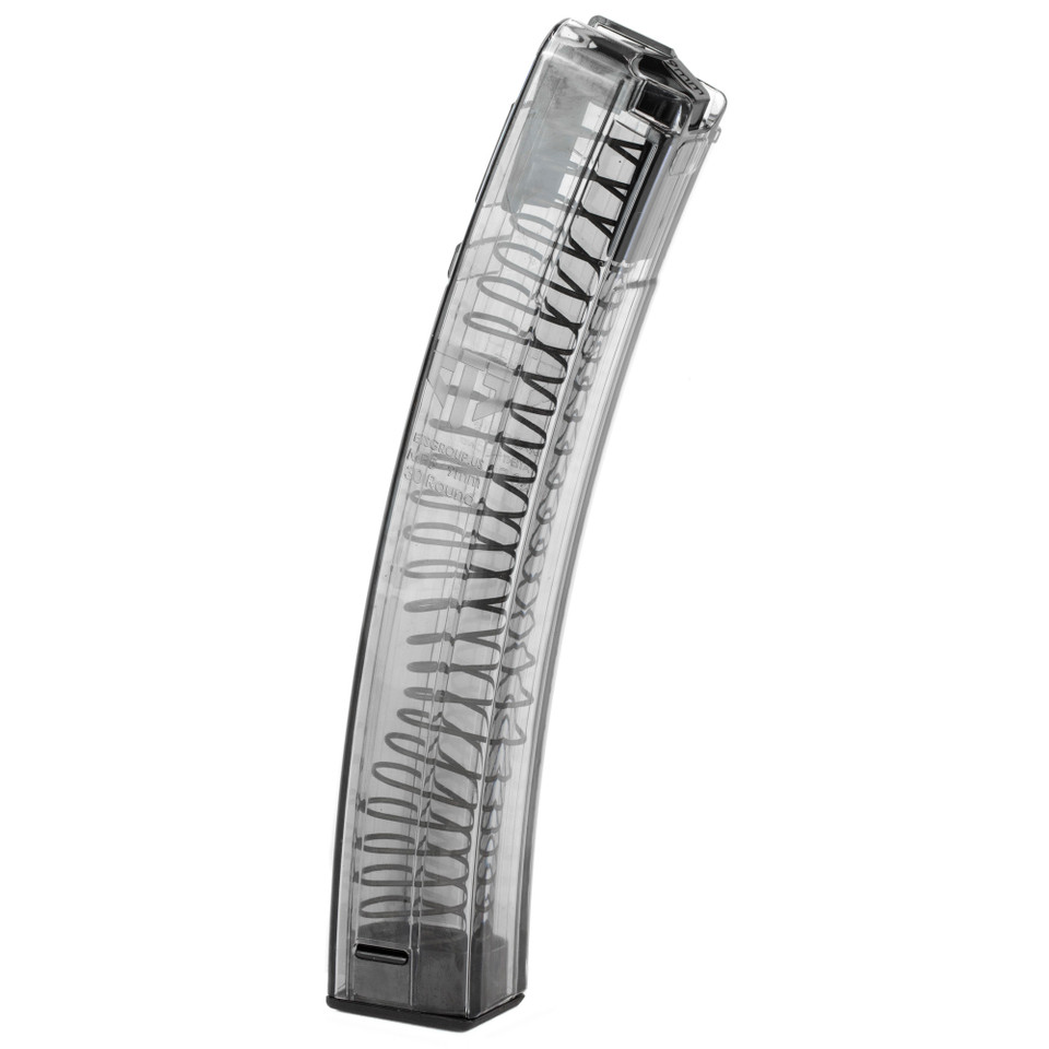 ETS 40rd Clear 9mm magazine for SIG P320, translucent body for ammo count.