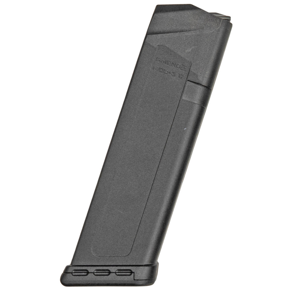 Amend2 17rd black Glock G17 magazine with aggressive texture