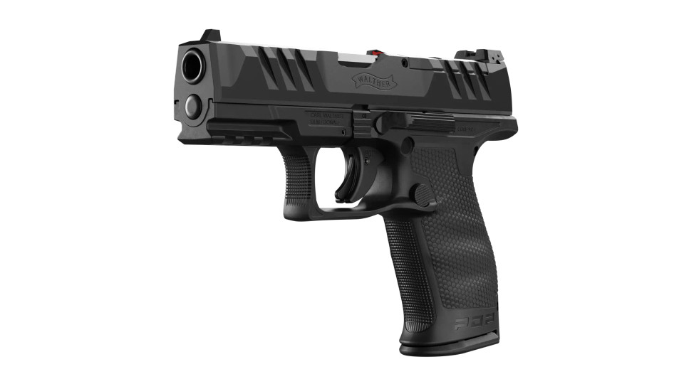 Walther PDP Compact 4" 9mm – California Compliant. 10-round capacity, optics-ready slide, PDT trigger, CA DOJ approved. Ideal for concealed carry and personal defense.