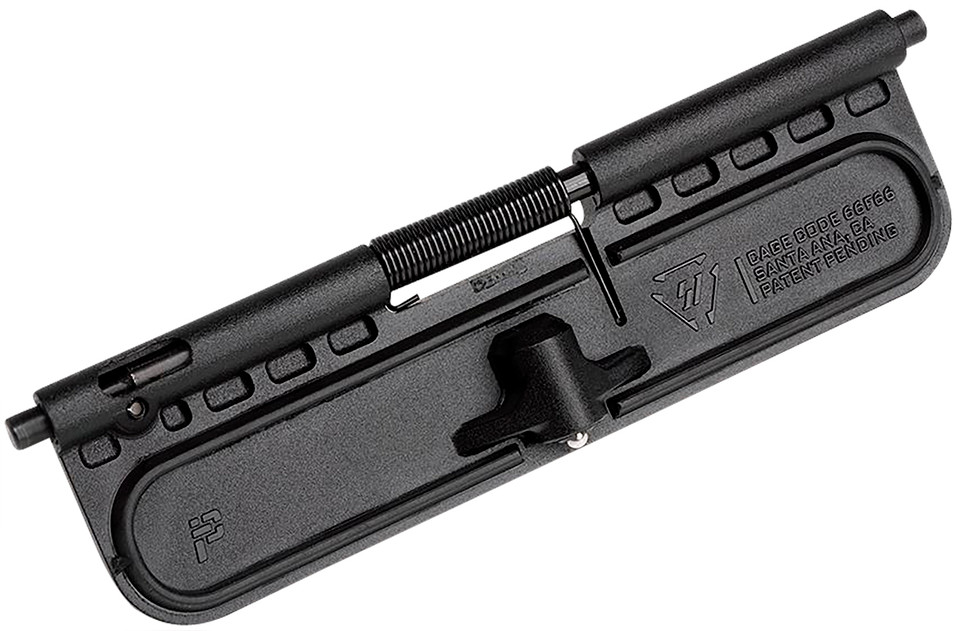 Get the Strike Industries AROMUDC223BK AR Overmolded Ultimate Dust Cover for AR-15. Black polymer with rubberized seal, True Seal, silent padding, adjustable detent, 3.35" length, 0.39 oz. Superior protection at TerranGearUSA.com.