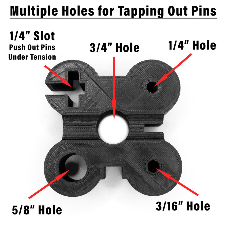 Discover the M*CARBO 1" Thick Gunsmith Bench Block made from durable 3D printed ABS plastic. Features 3/16", 1/4", 5/8", 3/4" holes plus tension slot for easy pin removal. Made in USA with lifetime guarantee and same-day shipping. Perfect for trigger jobs, disassembly, and firearm maintenance.