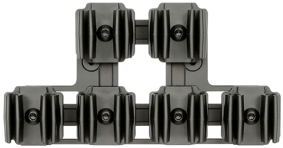 Midwest Industries Lever Stock Shell Holder Plate Bundle for Smith & Wesson 1854. Includes plate and 6 patented Universal Shell Holders for up to 12 extra rounds. Lightweight anodized aluminum, vertical or horizontal orientation, M-LOK compatible with MI Lever Stock only. Made in USA. Boost reload speed for hunting and range use in California and nationwide.