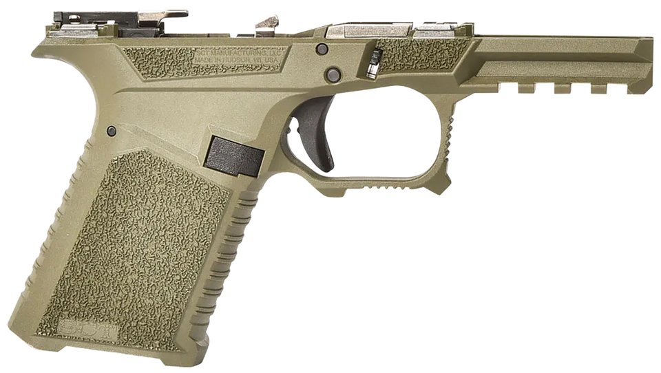 SCT Manufacturing Compact Polymer Frame, OD Green, Aggressive Grip (Compatible with Gen3 Glock 19/23/32)