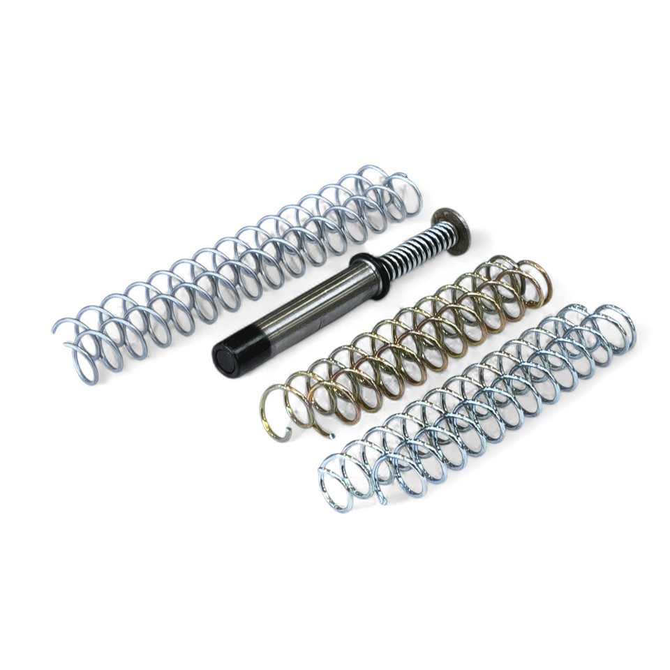 Upgrade your Smith & Wesson M&P Shield X 3.6" or Shield X Carry Comp with the DPM Recoil Reduction System. Drop-in design reduces recoil, improves follow-up speed, enhances accuracy, and protects your pistol. Multiple spring options and lifetime warranty. Shop at Terran Gear USA for better shooting performance in California.