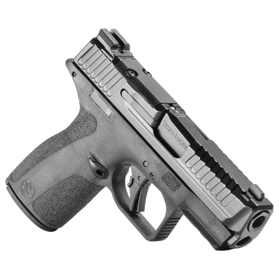 Discover the Smith & Wesson M&P Shield X 9mm pistol at Terran Gear USA. Optics-ready with RMSc/K cut, 3.6" barrel, enhanced ergonomics, Ameriglo night sights, and two 10-round magazines for California compliance. Ideal for concealed carry and reliable self-defense. Shop now for versatile micro-compact performance.
