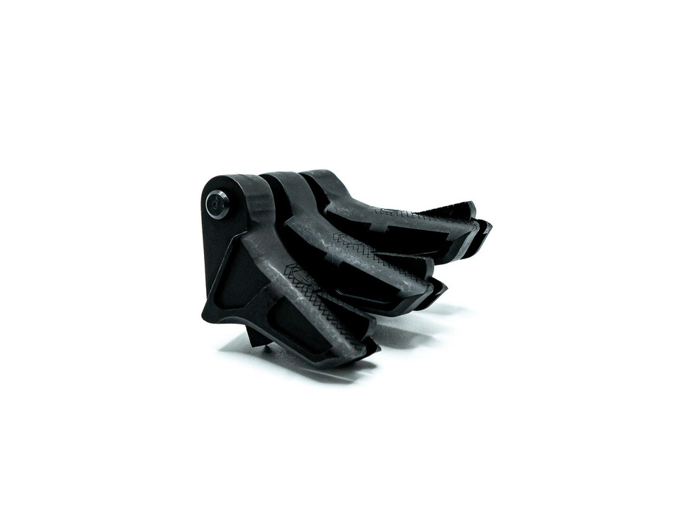 Enhance your Glock with the VEX Shoe Upgrade for the Glock Performance Trigger. Minimize pre-travel, eliminate over-travel, and achieve the shortest reset for faster, more accurate shooting. Convex profile, billet aluminum construction, 100% American made. Perfect for defensive carry or competition. Plug-and-play installation available.