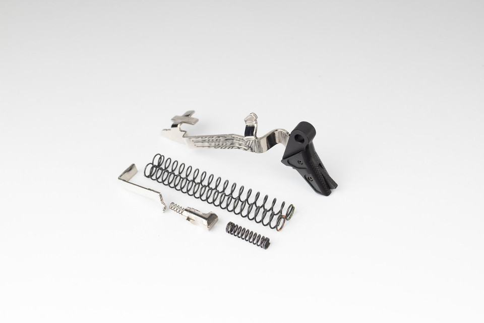 Upgrade your Gen 6 Glock with the VEX™ 6 Drop-In Trigger System. Choose Defensive or Competitive variants for adjustable pull weight, zero over-travel, short reset, and crisp break. Features VEX metal shoe, custom geometry, and upgraded springs. Bench-tested for safety and reliability on G17 Gen 6, G19 Gen 6, G45 Gen 6, and select 9mm V models. Drop-in installation for enhanced performance and consistency.