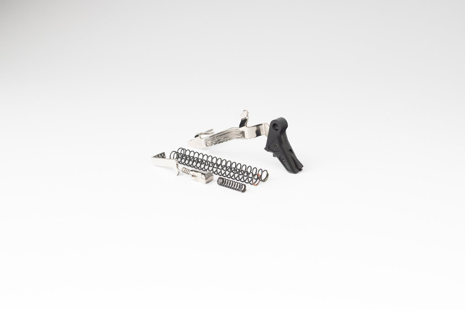 Upgrade your Gen 6 Glock with the VEX™ 6 Drop-In Trigger System. Choose Defensive or Competitive variants for adjustable pull weight, zero over-travel, short reset, and crisp break. Features VEX metal shoe, custom geometry, and upgraded springs. Bench-tested for safety and reliability on G17 Gen 6, G19 Gen 6, G45 Gen 6, and select 9mm V models. Drop-in installation for enhanced performance and consistency.