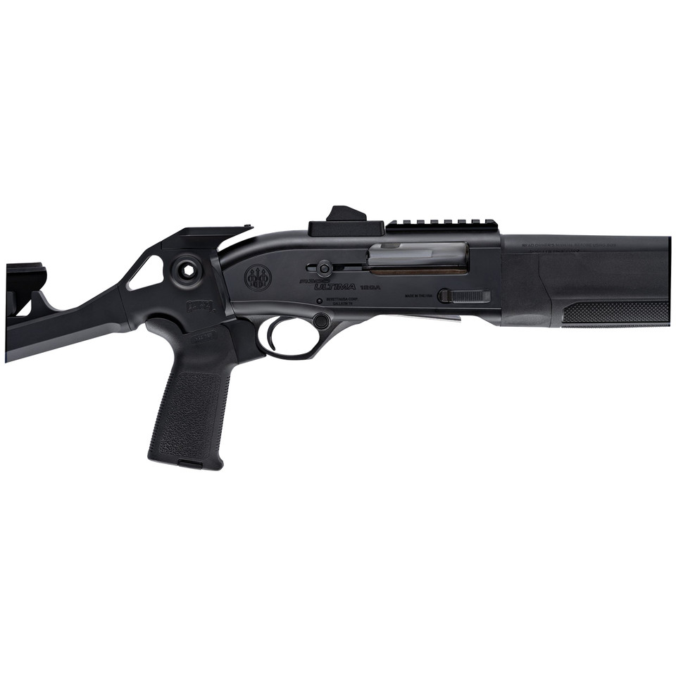 Discover the Beretta A300 Ultima Patrol Chisel Stock 12ga Shotgun with 19.1" barrel, 7+1 capacity, and 3" chamber. Featuring enlarged controls, aggressive texturing, M-Lok mounts, Picatinny rail, and adjustable Chisel stock for superior handling in defense and tactical applications. Reliable semi-auto performance from Beretta at Terran Gear USA.
