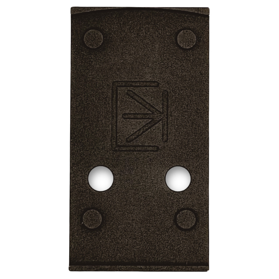 Calculated Kinetics DOGTAG black anodized optic plate for Glock Gen 6 MOS and Leupold DeltaPoint Pro.