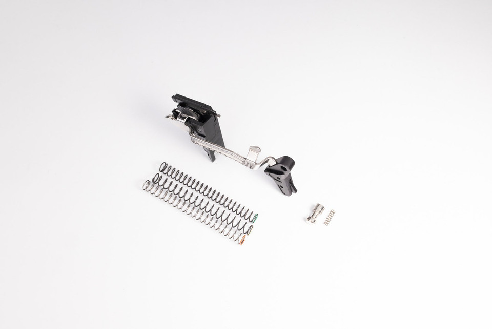 Johnny Glocks UMBRA Drop-In Trigger System for Shadow Systems pistols delivers a crisp break, short reset, and optimized performance with a fully tuned firing system.