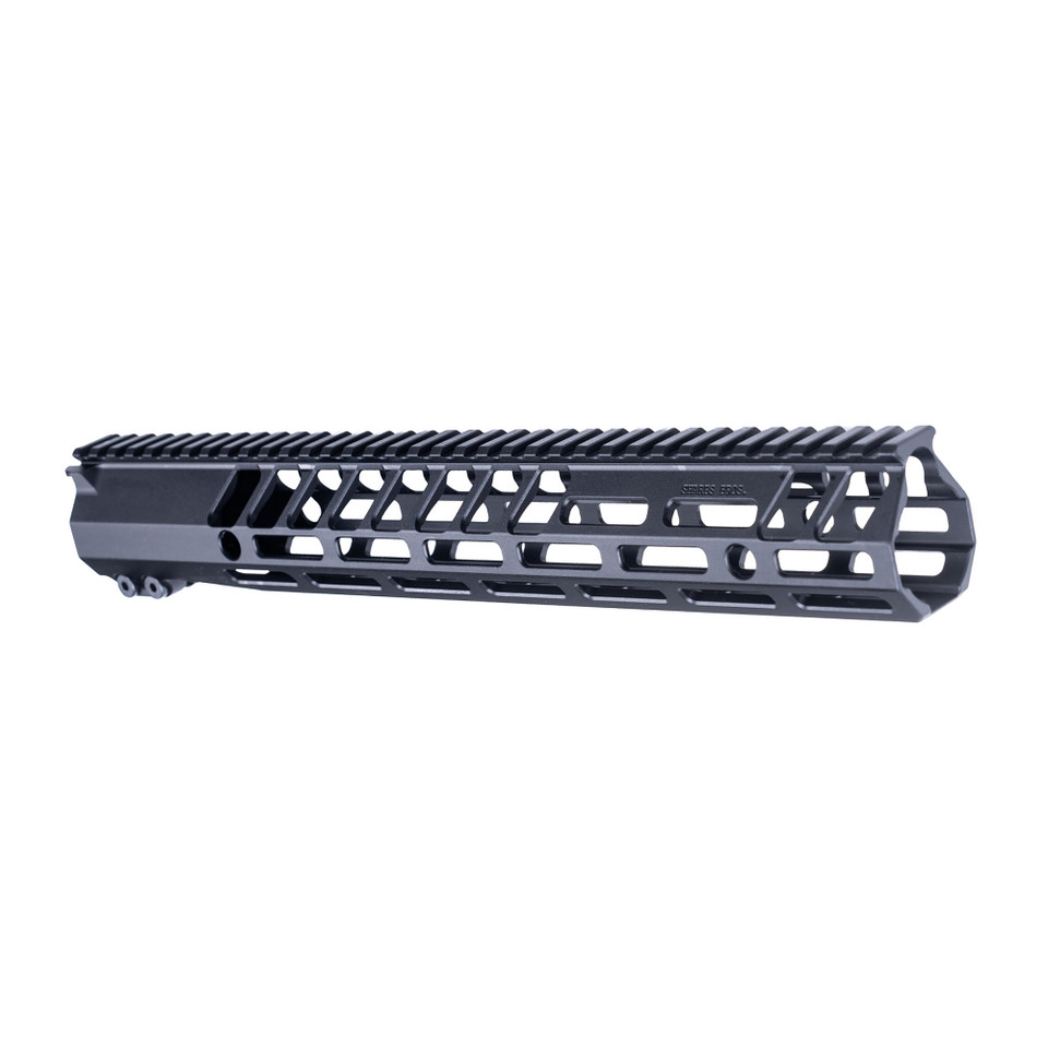 Sharps Bros 14-inch free-floating M-LOK handguard for AR-15 with full top rail and black anodized finish.