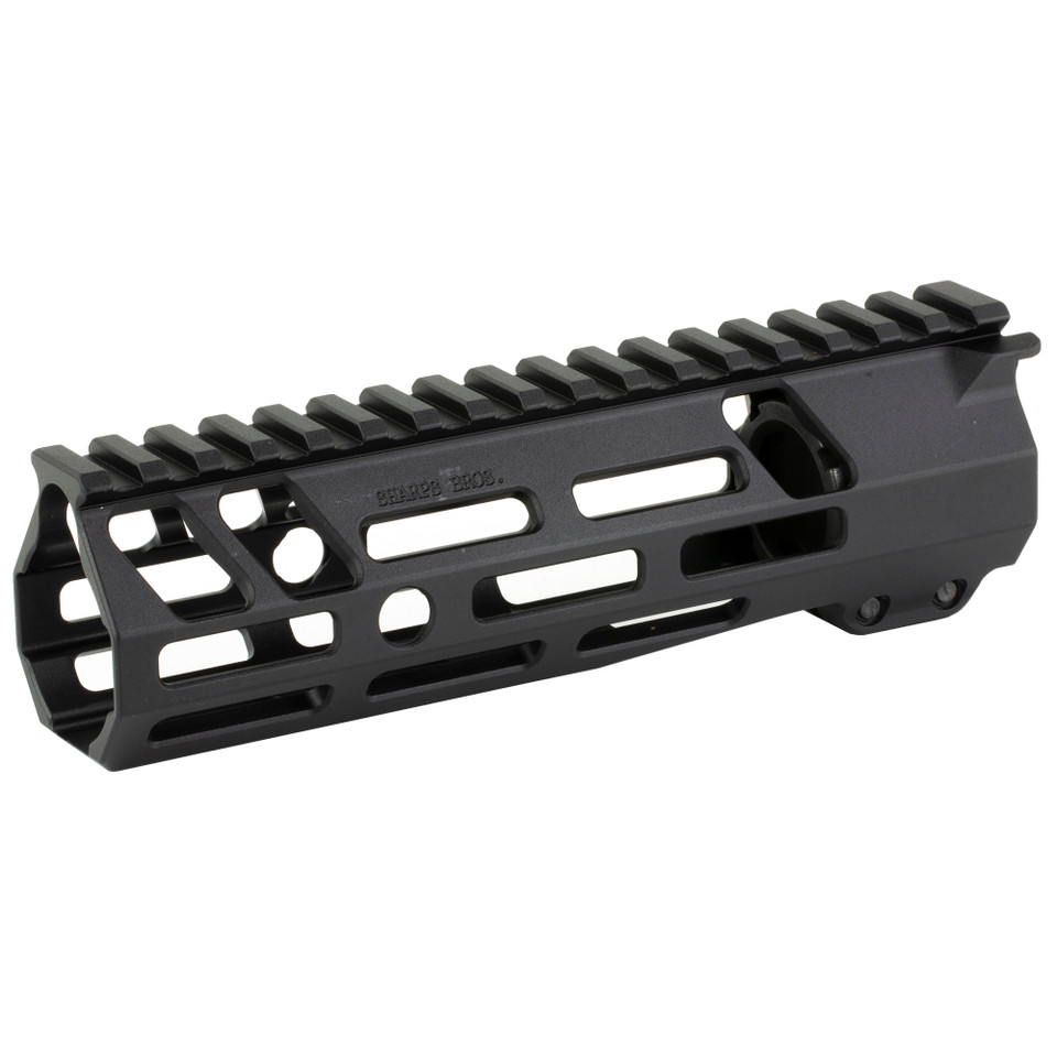 Sharps Bros 7-inch free-float M-LOK handguard for AR-15 with full-length Picatinny top rail and black anodized finish.