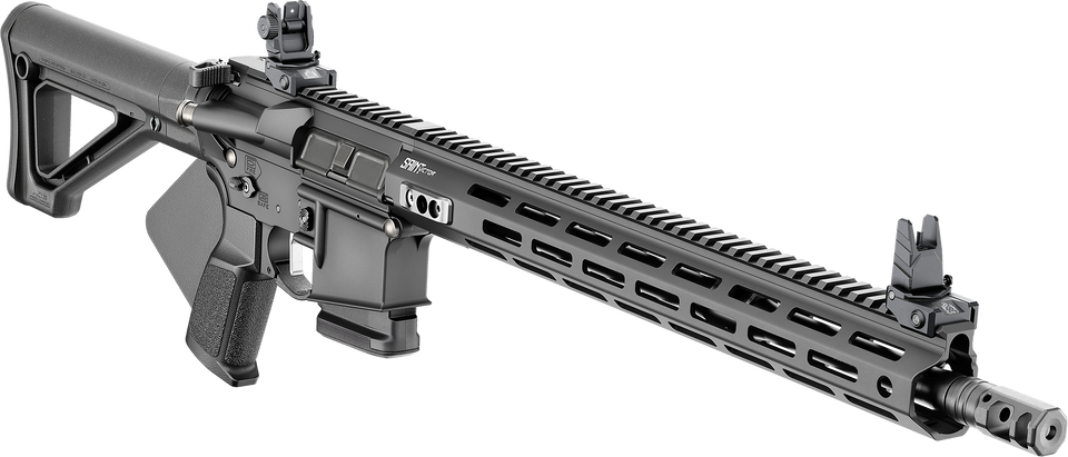 Springfield Armory SAINT Victor V2 CA Compliant 5.56 rifle with 16 inch barrel, M-LOK handguard, B5 SOPMOD stock, ambidextrous controls, and premium AR-15 performance.