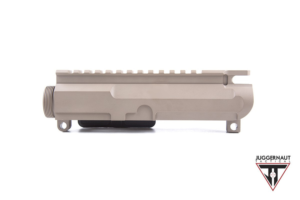 Build your ultimate AR-15 with the Juggernaut Tactical Billet Upper Receiver Assembly. Precision CNC-machined from aerospace aluminum, fully assembled with forward assist, dust cover, and M4 feed ramps. Available in multiple Cerakote colors or Black Anodized. Made in the USA. Shop now at Terran Gear USA.