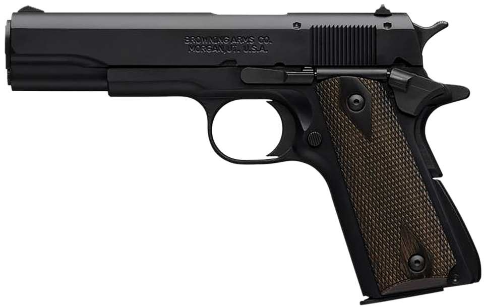 Browning 1911-22 A1 CA Compliant .22 LR pistol with 4.25" barrel, 10+1 capacity, alloy frame, and classic 1911 controls.