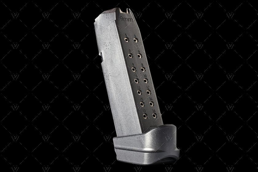Upgrade your Glock 19 with the Strike Industries Mag Sleeve. Eliminates the G17 magazine gap for improved ergonomics, control, and reloads.