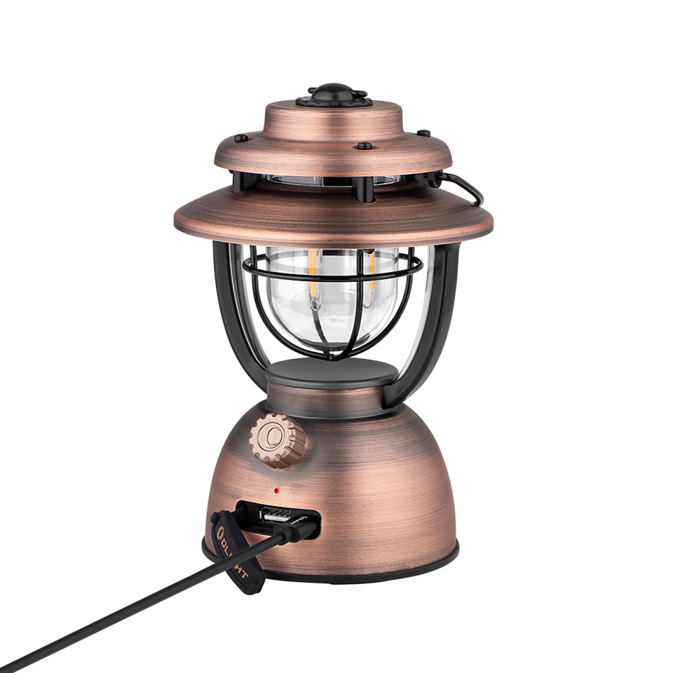 OLIGHT Olantern Classic 2 Pro Smart lantern features app control, solid copper construction, 300 lumens, power bank charging, and up to 9 days runtime.