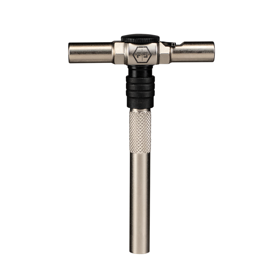 Fix It Sticks Ratcheting T-Way Wrench with Locking Hex Drive features secure 1/4-inch bit retention, ratcheting action, and cleaning rod compatibility.