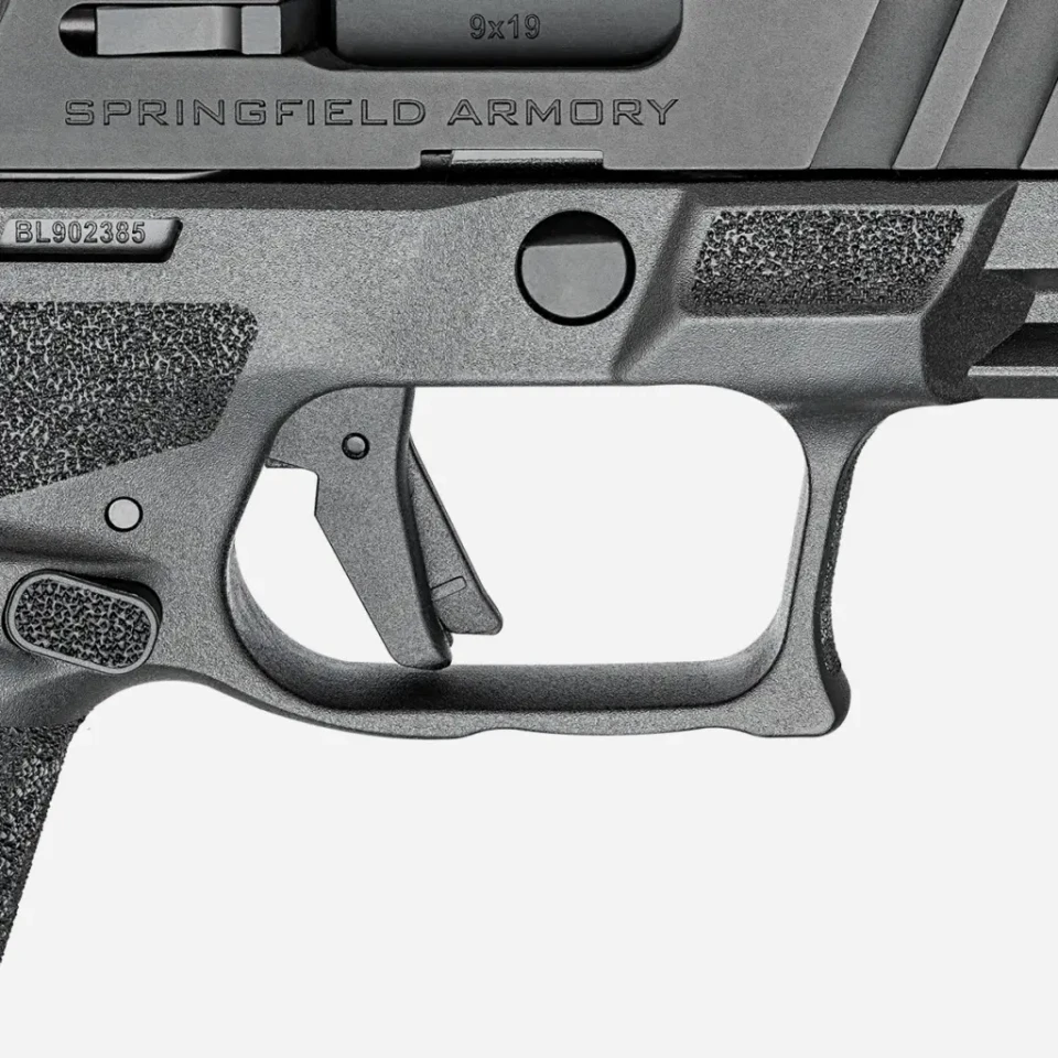 Springfield Armory Echelon Alpha 4.0C CA Compliant 9mm pistol with 4" barrel, optics-ready slide, modular chassis, and 10-round capacity.