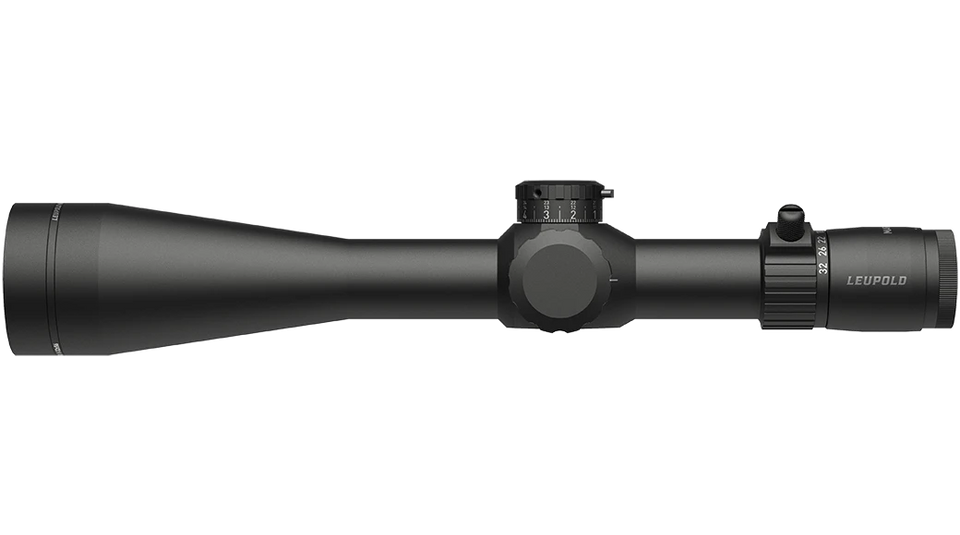 Leupold Mark 4HD 8-32x56 FFP riflescope with PR2 MIL reticle, 34mm tube, M5C3 elevation turret, and ZeroLock windage for precision long-range shooting.