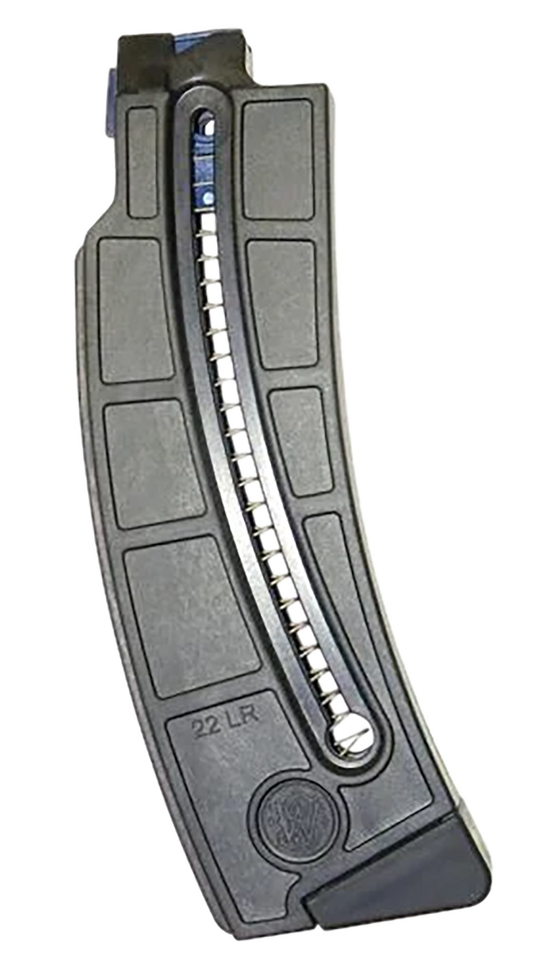 Genuine Smith & Wesson M&P 15-22 10-round .22 LR OEM magazine. Durable black polymer construction with factory reliability and perfect fit.