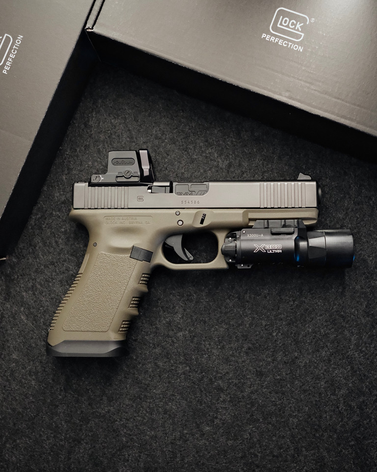 Custom Glock 17 Gen 3 MOS OD Green 9mm Package - Holosun EPS