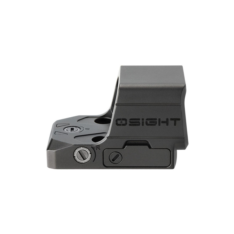 Upgrade your pistol with the Osight XE AMRS enclosed red dot featuring an RMR footprint, AMRS multi-reticle system, CBRS backup sight, and side-loading battery.