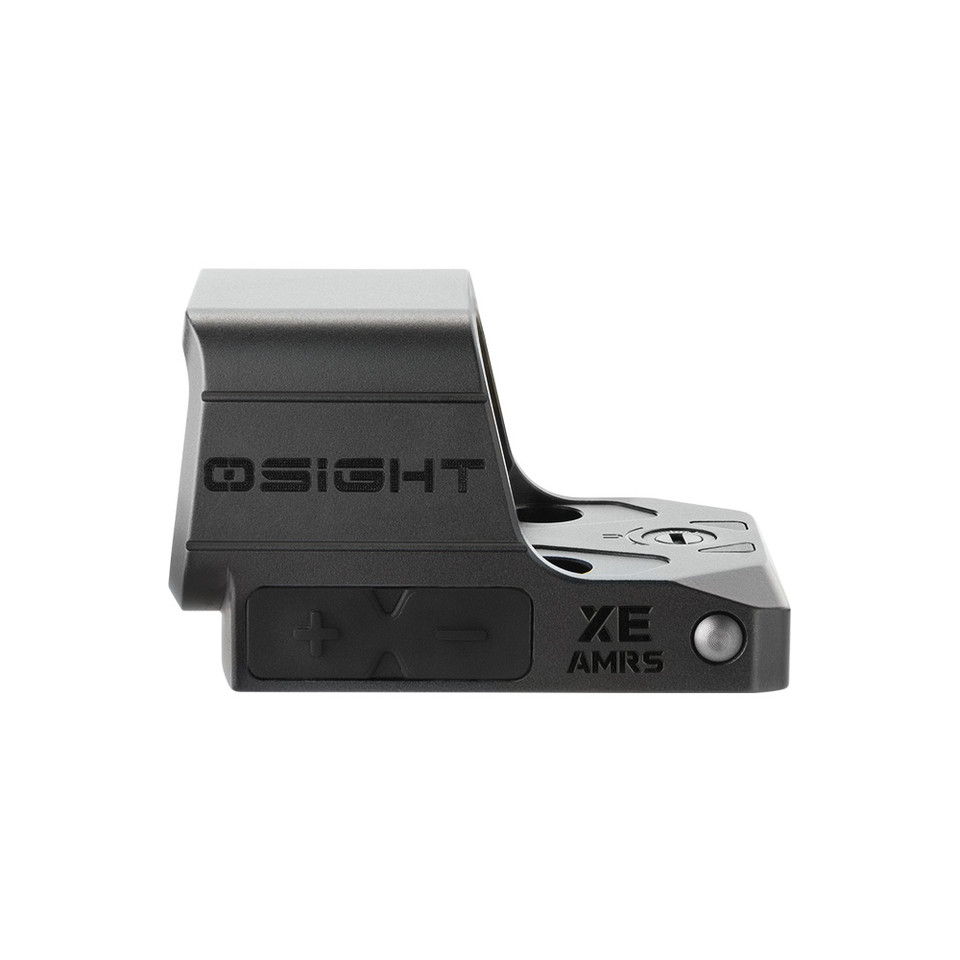 Upgrade your pistol with the Osight XE AMRS enclosed red dot featuring an RMR footprint, AMRS multi-reticle system, CBRS backup sight, and side-loading battery.