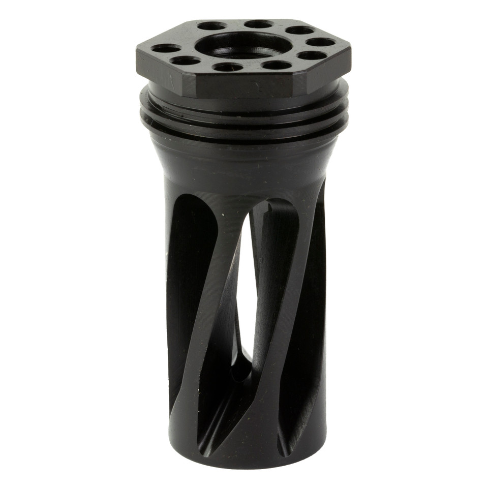 HUXWRX Flash Hider-QD for .223/5.56 1/2x28 barrels reduces unsuppressed flash and mounts compatible HX-QD suppressors with ease.