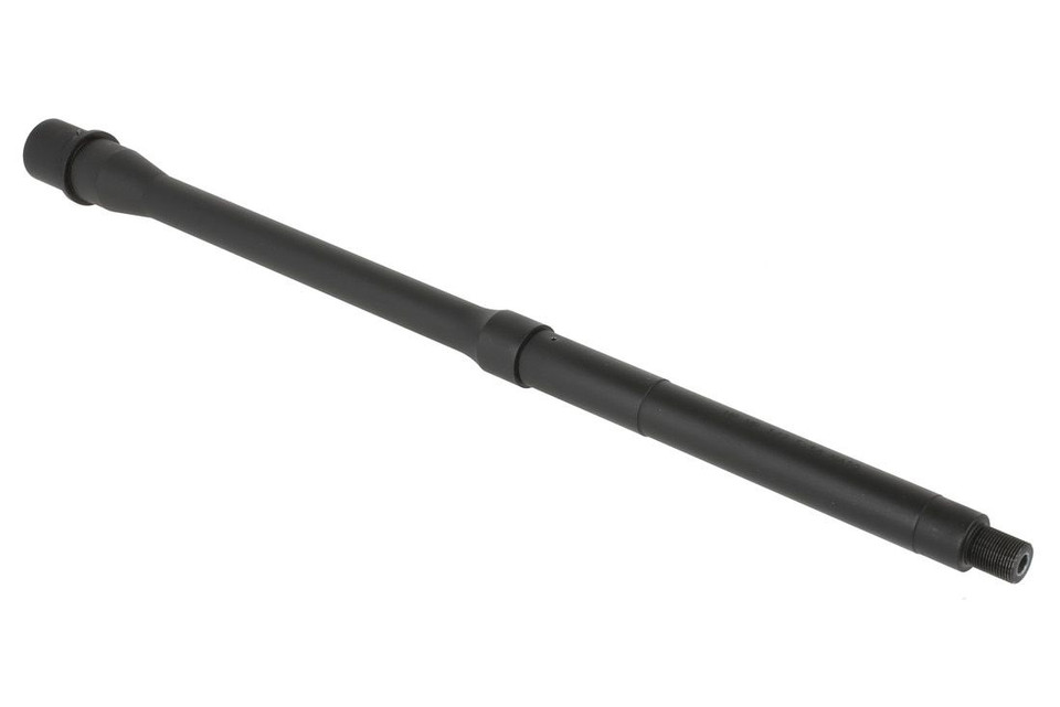 BCM 16-inch 5.56 NATO AR-15 barrel features a 1:7 twist, chrome-lined bore, mid-length gas system, and .750-inch dimpled gas journal.