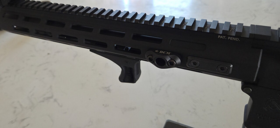 Used Springfield Armory SAINT AR-15 in 5.56 NATO with a California featureless setup, upgraded trigger, M-LOK handguard, and QD-ready stock.