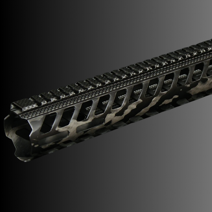 Smoke Composites AR-15 carbon fiber free-float handguards deliver ultra-light strength, ergonomic control, and barrel nut included in four lengths.