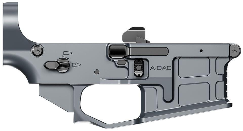 Shop the Radian Weapons A-DAC 15 billet ambidextrous lower receiver in Radian Gray Cerakote (R0388). Features A-DAC bolt catch, Talon safety, and SART tensioner.