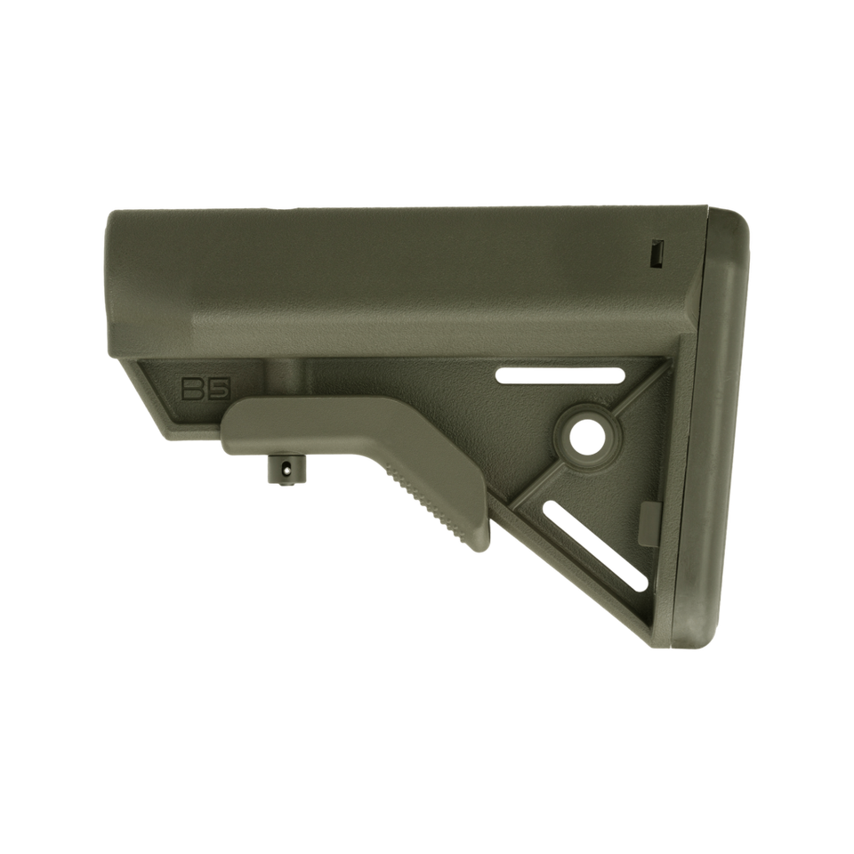 Shop the B5 Systems Bravo Stock for MIL-SPEC carbine buffer tubes. Features ergonomic SOPMOD cheek weld, anti-rotation QD mount, and lightweight 9.3 oz design.