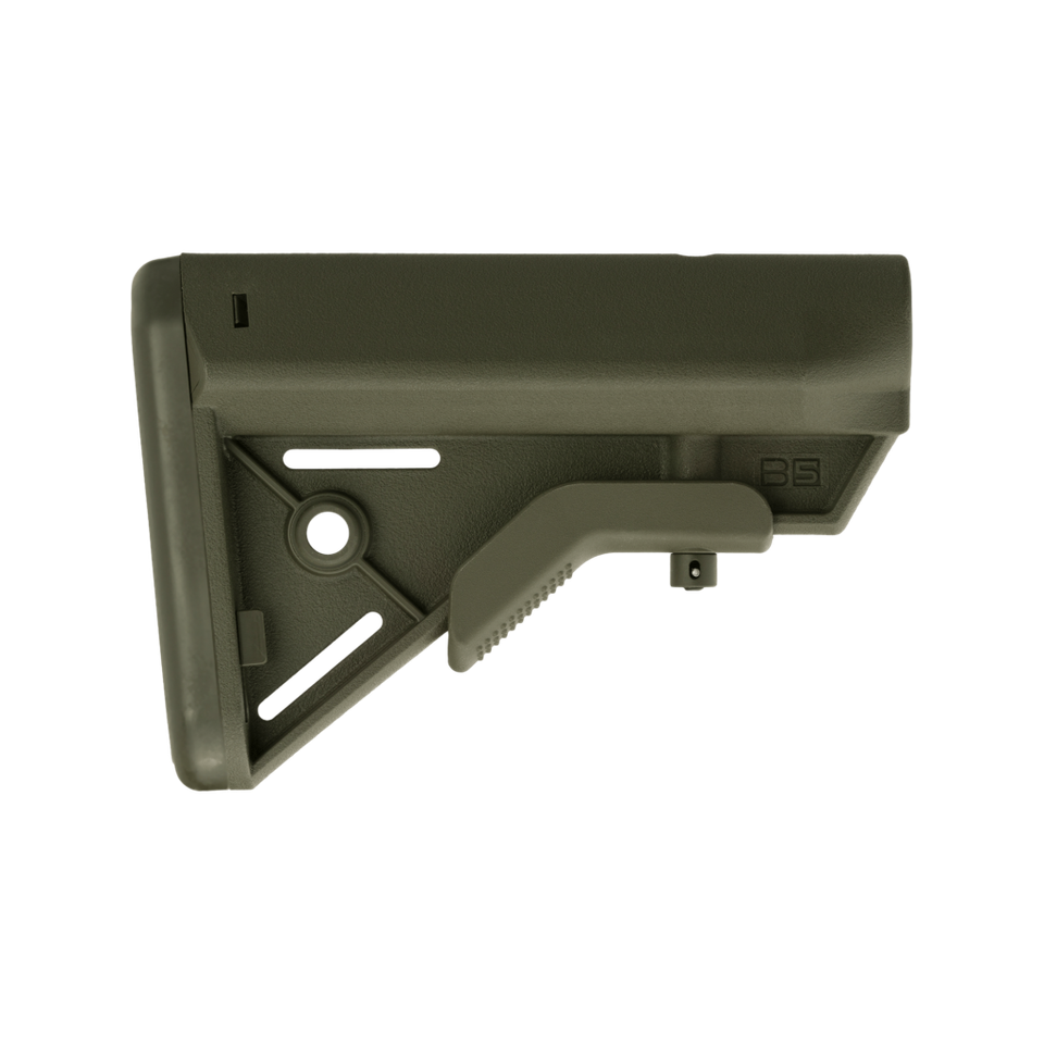 Shop the B5 Systems Bravo Stock for MIL-SPEC carbine buffer tubes. Features ergonomic SOPMOD cheek weld, anti-rotation QD mount, and lightweight 9.3 oz design.