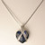 Blue Sapphire & Diamond Heart Necklace