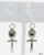 Ankh Cross earrings #0668 featuring round 3 MM genuine Moldavites!