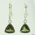 Beautiful Moldavite Earrings #8D Genuine Moldavites