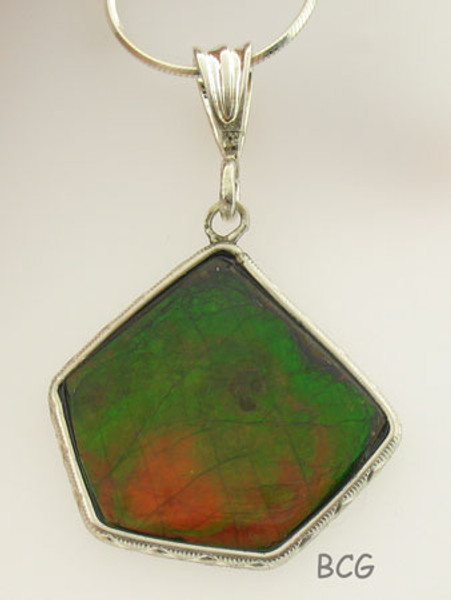 Genuine Natural Ammolite Necklace #1701