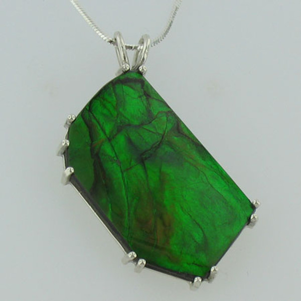 Genuine Natural Ammolite Necklace #5028