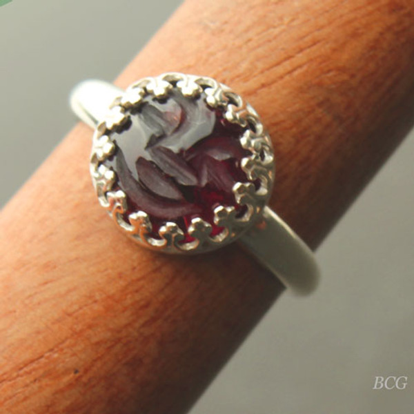 Man in the Moon Garnet Ring #RI-326