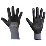 TECHNO SAFE GUANTI DA LAVORO PUNTINATURA SU PALMO IN NITRILE POLSINO ELASTICIZZATO TAGLIA 10 COLORE GRIGIO/NERO