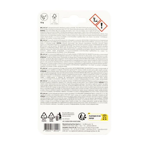 RHUTTEN LITTLE JOE PROFUMATORE AUTO WHITE DURATA 45 GIORNI  