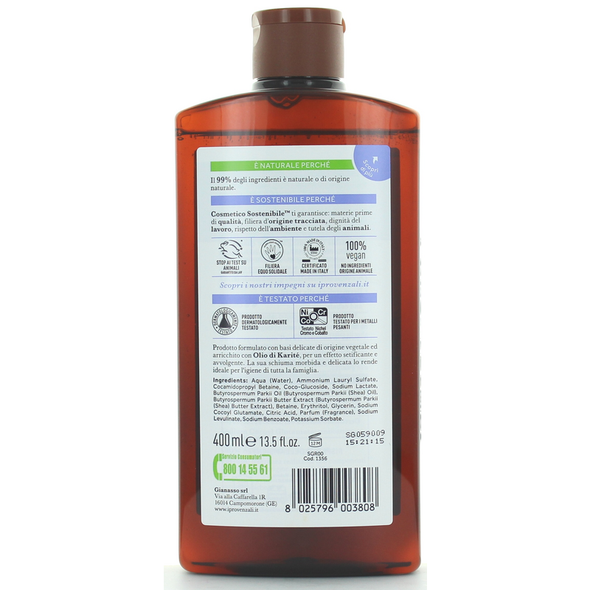 I PROVENZALI KASRITE' BAGNOSCHIUMA ERBORISTICO CON PURO OLIO NUTRIENTE pH5,5 400 ML