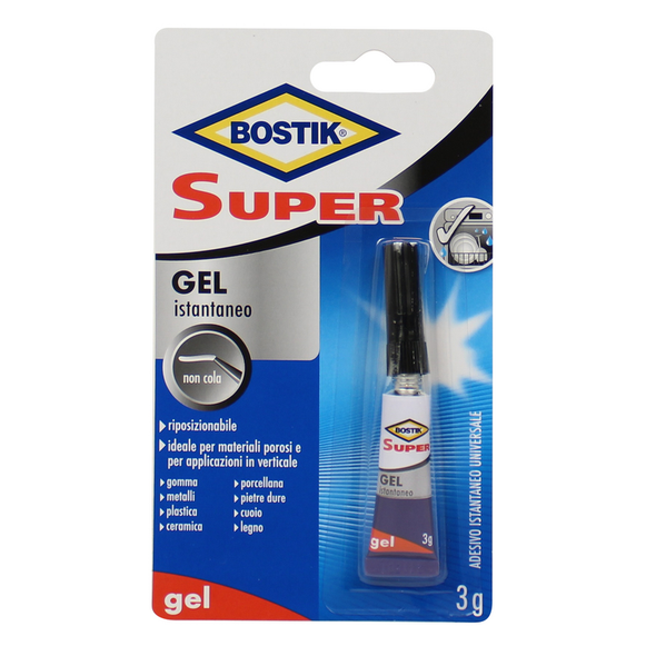 BOSTIK SUPER GEL ADESIVO ISTANTANEO 3 grammi IN CRAVATTA