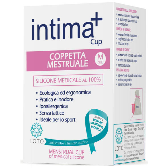 INTIMA+ COPPETTA MESTRUALE IN SILICONE MEDICALE AL 100% SIZE M