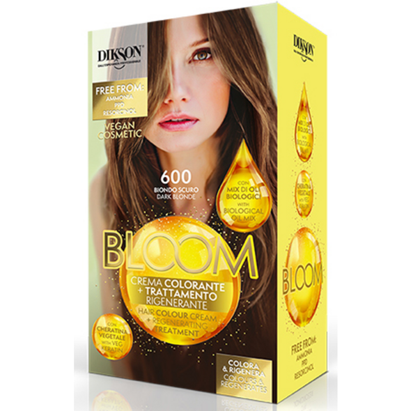 DIKSON BLOOM 600 BIONDO SCURO CREMA COLORANTE E TRATTAMENTO RIGENERANTE