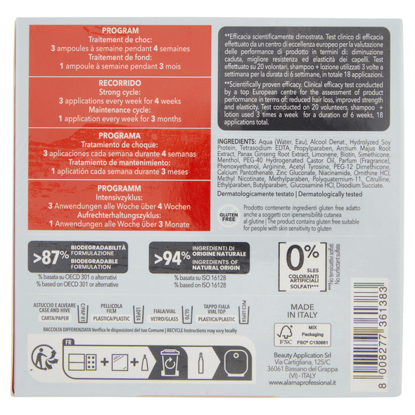 ALAMA ZERO STRESS INTENSIVE LOTION ANTI CADUTA 12 FIALE