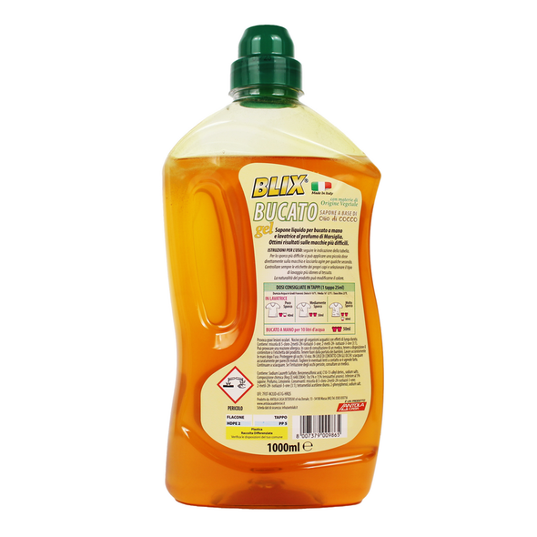 BLIX GEL BUCATO A MANO E LAVATRICE A BASE DI OLIO DI COCCO 20 LAVAGGI 1000 ML